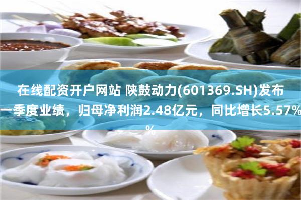 在线配资开户网站 陕鼓动力(601369.SH)发布一季度业绩，归母净利润2.48亿元，同比增长5.57%