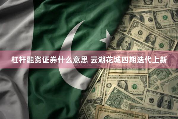 杠杆融资证券什么意思 云湖花城四期迭代上新